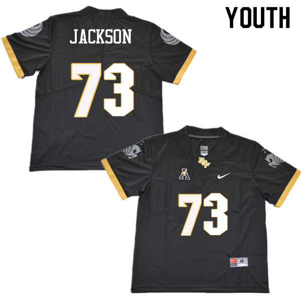 Youth #73 Samuel Jackson UCF Knights College Football Jerseys Sale-Black